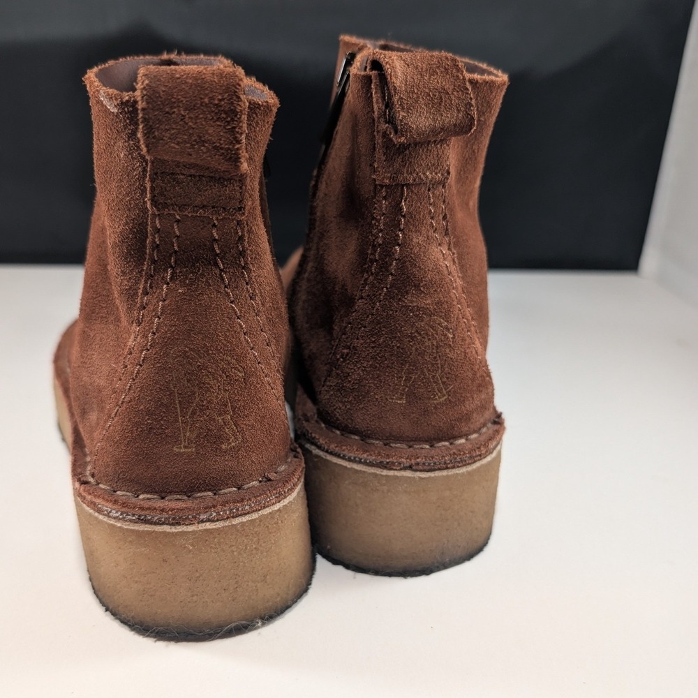 Clarks Originals Desert Trek Hi Suede Platform Boots Brown Womens 6.5 - Picture 3 of 7